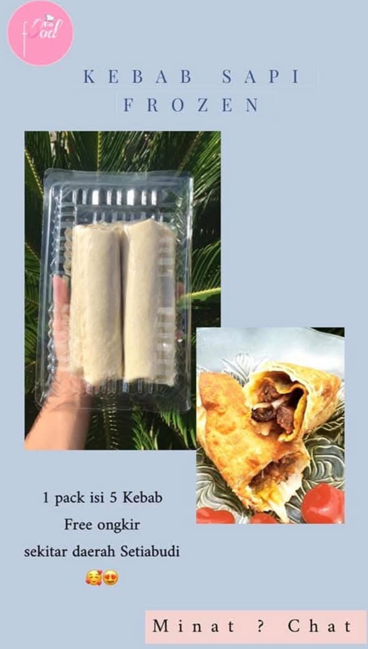 Kebab daging sapi frozen 