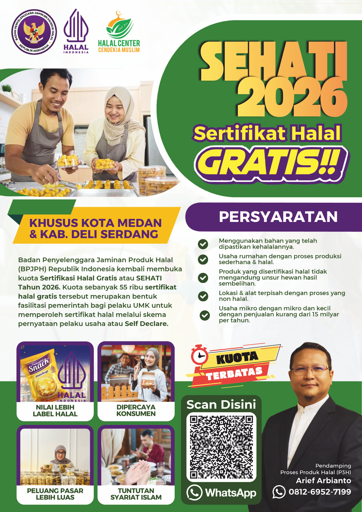 Fasilitasi Sertifikat Halal Gratis